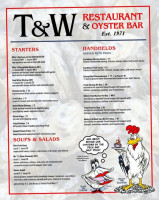 T & W Oyster Bar & Restaurant. menu