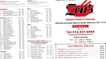 Zen's Chinese Food food