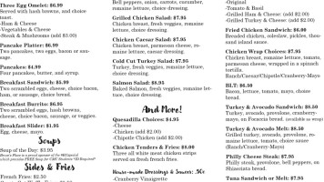 Jorge's (formerly Bruce's Place) menu