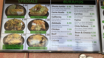 El Delicioso Burrito menu