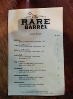 The Rare Barrel menu