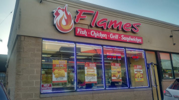 Flames Grill Fish And Chicken outside