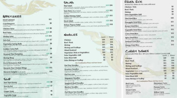 Takin’ Thai menu
