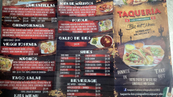 Taqueria Los Compadres menu