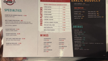Crawfish Cafe menu