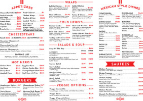 Antonio's Family (pizzeria Mexican Italian) menu