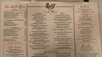 Rue 57 menu