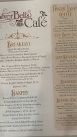 Silver Bells Cafe menu