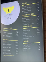 Rocket Bowls menu