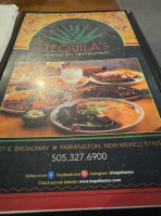 Tequilas Mexican menu