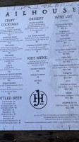 Jailhouse Provisions menu