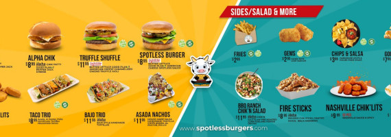 Spotless Burgers food