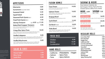 Sushi Rollin' menu