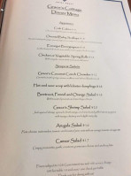 Grace's Cottage menu