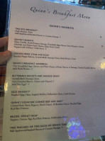 Quinn's Tavern menu