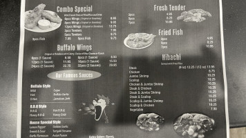 Touchdown Wing Hibachi menu