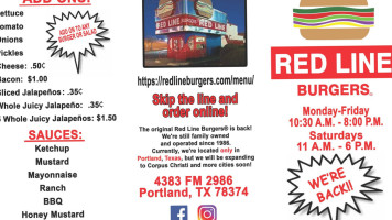 Red Line Burgers food