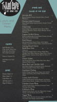 Tilted Cafe menu