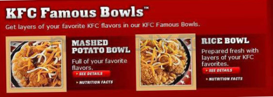 Kfc Kentucky Fried Chicken menu