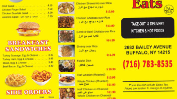 Buffalo Halal Chicken menu