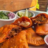 Chucho's Red Tacos food