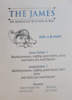 The James An American Kitchen menu