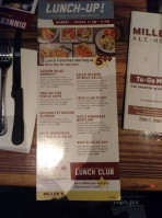 Miller's Ale House menu