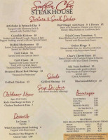 Southern Char Steakhouse menu