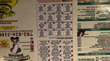 Brother's Pizza menu