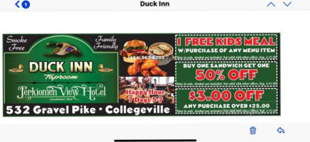 The Duck Inn menu