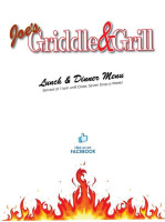 Joe's Griddle Grill menu