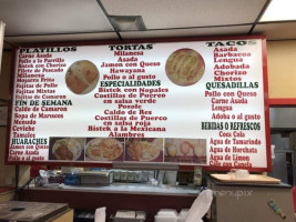 Taco Corner menu