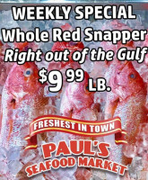 Paul's Seafood Market menu