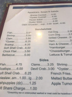 Calabash Seafood Hut menu