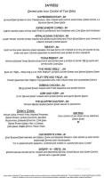 Freeborne's Eatery and Lodge menu
