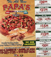 Papa's Subs & Pizza menu