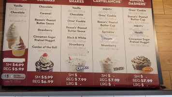 Carvel Express menu