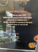 Barry's African Restaurant menu