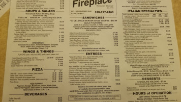 The Fireplace Restaurant & Lounge menu