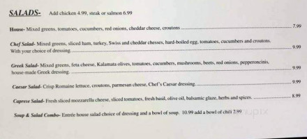 Chef Carl's Roadhouse menu