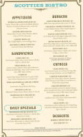 Scotties Bistro menu