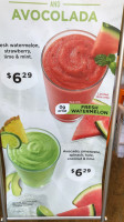 Tropical Smoothie Cafe menu