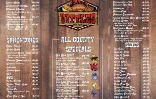 Vittles menu