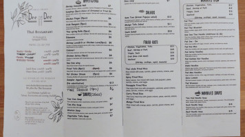 Dee Dee Thai menu