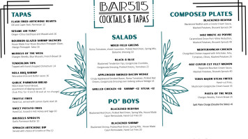 Bar515 menu