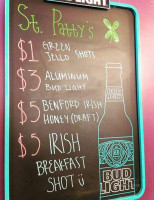 Tattooed Brews menu