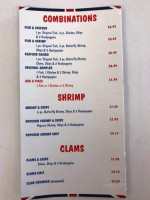 Arthur Treacher's Fish Chips menu