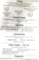 Blue Ridge Pizza Company menu