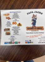 Papa Jack's menu