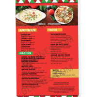 South Mexico menu